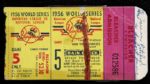 1956 New York Yankees Brooklyn Dodgers World Series Game 5 Program & Ticket Stub from Don Larsen's Perfect Game