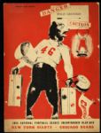 1946 New York Giants Chicago Bears Polo Grounds NFL Championship Game Program