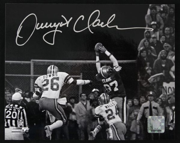 2007 Dwight Clark San Francisco 49ers Signed "The Catch" 8" x 10" Black & White Photo - Lot of 2 (JSA)