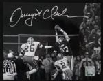 2007 Dwight Clark San Francisco 49ers Signed "The Catch" 8" x 10" Black & White Photo - Lot of 2 (JSA)