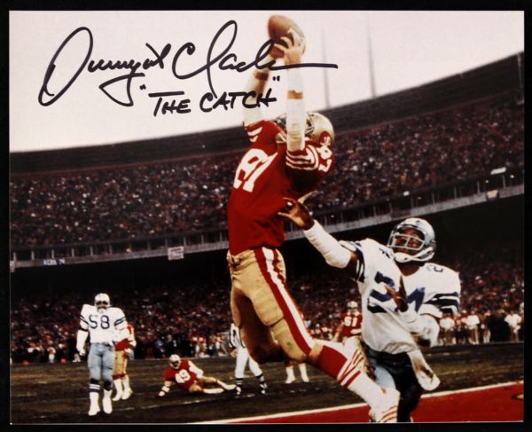 2006 Dwight Clark San Francisco 49ers Signed "The Catch" 8" x 10" Photo (JSA)