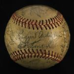 1946 Oakland Oaks PCL Team Signed Baseball w/ 27 Signatures Including Casey Stengel, Pete Fox & More (JSA)