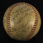 1946 Oakland Oaks PCL Team Signed Baseball w/ 27 Signatures Including Casey Stengel, Pete Fox & More (JSA)
