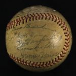 1946 Oakland Oaks PCL Team Signed Baseball w/ 27 Signatures Including Casey Stengel, Pete Fox & More (JSA)
