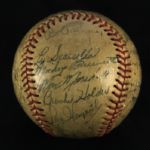 1946 Oakland Oaks PCL Team Signed Baseball w/ 27 Signatures Including Casey Stengel, Pete Fox & More (JSA)