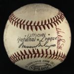 1969 Cincinnati Reds Team Signed ONL Giles Baseball w/ 19 Signatures Including Johnny Bench, Pete Rose & More (JSA)