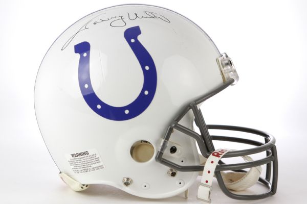 1984 Indianapolis Colts Johnny Unitas Signed Full Size Helmet (JSA)