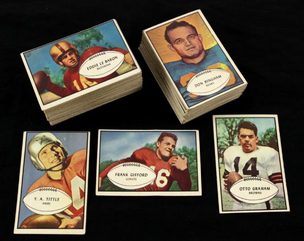 1953 Bowman Football Partial Set (Lot of 112)