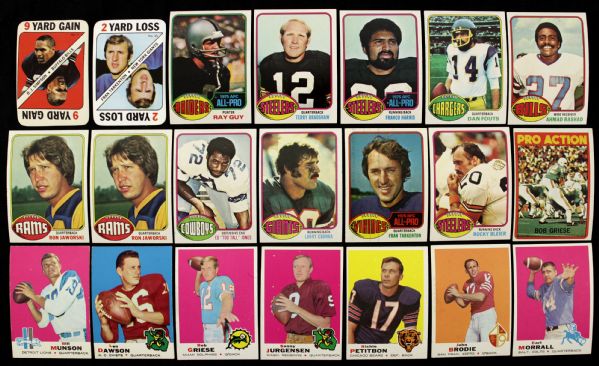 1955-1976 Assorted Football Cards (Lot of 44)