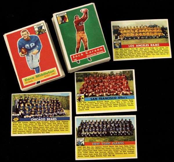 1956 Topps Football  Partial Set (Lot of 60)