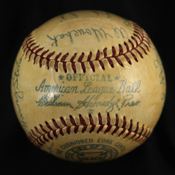 1950s Multi Signed A.J. Reach OAL Harridge Baseball w/ 18 Signatures Including Paul Waner, Harvey Kuenn & More (JSA)