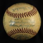 1950s Multi Signed A.J. Reach OAL Harridge Baseball w/ 18 Signatures Including Paul Waner, Harvey Kuenn & More (JSA)