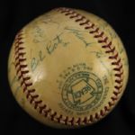 1950's Multi Signed A.J. Reach OAL Harridge Baseball w/ 18 Signatures Including Paul Waner, Harvey Kuenn & More (JSA)