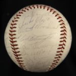 1965 Milwaukee Braves Team Signed ONL Giles Baseball w/ 30+ Signatures Including Hank Aaron, Eddie Mathews, Joe Torre & More (JSA) 