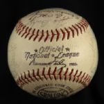 1960s Braves/Tigers Multi Signed ONL Giles Baseball w/ 25+ Signatures Including Hank Aaron, Phil Niekro & More (JSA)