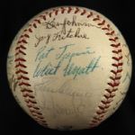 1960's Braves/Tigers Multi Signed ONL Giles Baseball w/ 25+ Signatures Including Hank Aaron, Phil Niekro & More (JSA)