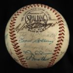 1960's Braves/Tigers Multi Signed ONL Giles Baseball w/ 25+ Signatures Including Hank Aaron, Phil Niekro & More (JSA)