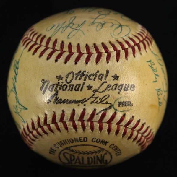 1960s Old Timers Game Multi Signed ONL Giles Baseball w/ 21 Signatures Including Ray Schalk & More (JSA)