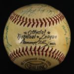1960s Old Timers Game Multi Signed ONL Giles Baseball w/ 21 Signatures Including Ray Schalk & More (JSA)