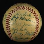 1960's Old Timers Game Multi Signed ONL Giles Baseball w/ 21 Signatures Including Ray Schalk & More (JSA)
