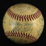 1960's Old Timers Game Multi Signed ONL Giles Baseball w/ 21 Signatures Including Ray Schalk & More (JSA)