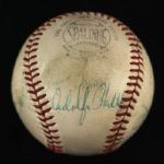 1967 Chicago Cubs Multi Signed ONL Giles Baseball w/ 6 Signatures Including Ernie Banks, Ron Santo & More (JSA)
