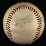 1967 Chicago Cubs Multi Signed ONL Giles Baseball w/ 6 Signatures Including Ernie Banks, Ron Santo & More (JSA)