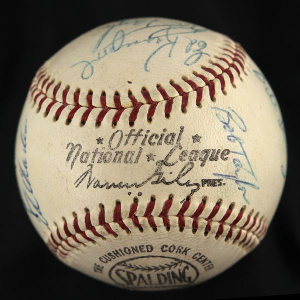 1967 New York Mets Team Signed ONL Giles Baseball w/ 15 Signatures Including Ed Kranepool, Jerry Grote & More (JSA)