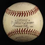 1961-63 Pittsburgh Pirates Team Signed ONL Giles Baseball w/ 11 Signatures (JSA) w/ Roberto Clemente Side Panel