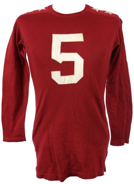 1950s #5 Durene All Star Game Worn Football Jersey (MEARS LOA)