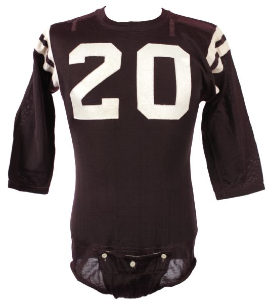 1960s #20 Durene Game Worn Football Jersey w/ 6 Button Crotch Piece (MEARS LOA)