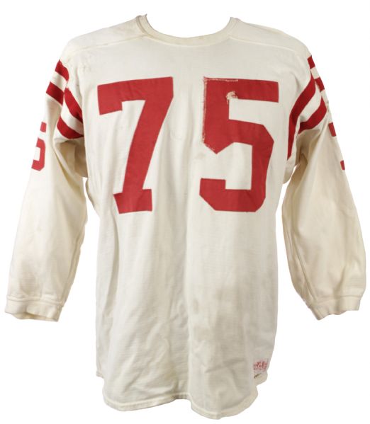 1960s #75 Durene Game Worn Football Jersey (MEARS LOA)