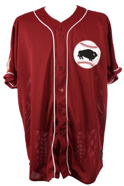 2007-08 Anthony Reyes Scott Elarton Buffalo Bisons Game Worn Alternate Jersey (MEARS LOA/Team LOA)
