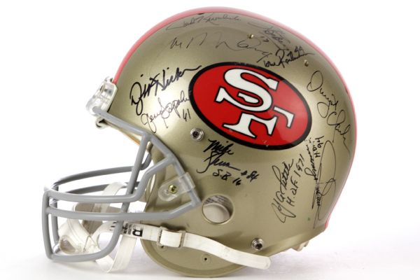 1995 San Francisco 49ers Multi Signed Full Size Helmet w/ 20 Signatures Including Joe Montana, Fred Dean, Bob St. Clair & More (JSA)