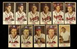 1954 Johnston Cookies Milwaukee Braves Partial Card Set (Lot of 37) Including Thomson and Aaron