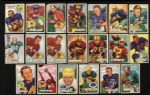 1951 Bowman Football Partial Set (Lot of 33)