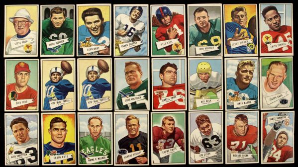 1952 Bowman Small Football Partial Set (Lot of 61)