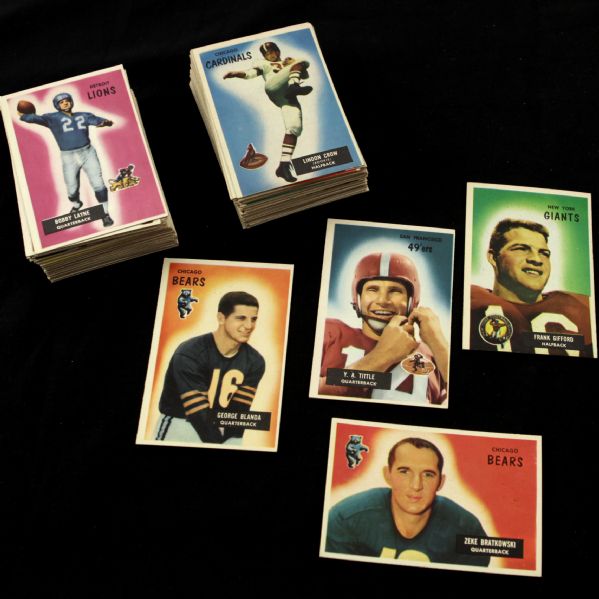 1955 Bowman Football Partial Set (Lot of 110)