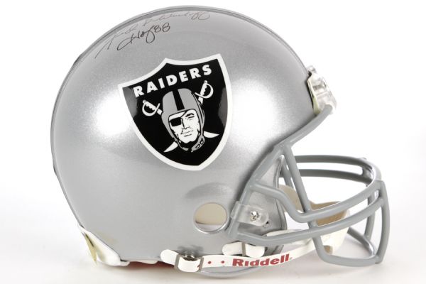 2008 Fred Biletnikoff Oakland Raiders Signed Full Size Helmet (JSA)