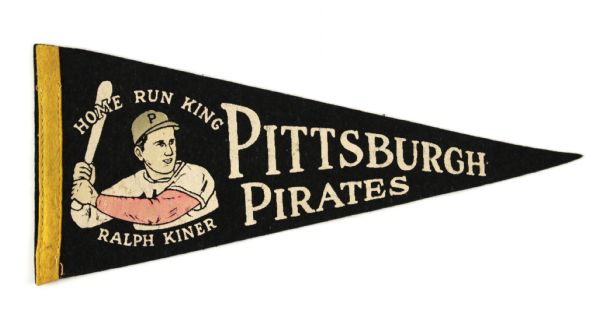 1947-53 Ralph Kiner Pittsburgh Pirates Home Run King 11.5" Mini Pennant