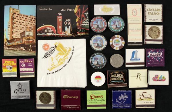1960-80s Las Vegas Memorabilia Collection - Lot of 36 