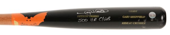 2008 Gary Sheffield Detroit Tigers Signed Sam Bat Professional Model Game Used Bat (MEARS A6/JSA)