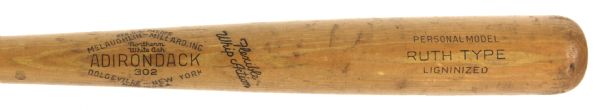 1951-57 Babe Ruth New York Yankees Adirondack 33" Store Model Bat 