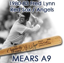 1980-83 Fred Lynn Red Sox/Angels Signed Louisville Slugger Professional Model Game Used Bat (MEARS A9/JSA)