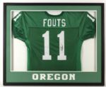 1970-72 Dan Fouts #11 Oregon Signed 34" x 42" Framed Jersey  (JSA)