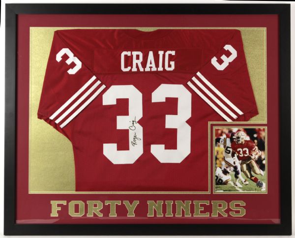 1983-90 Roger Craig #33 San Francisco 49ers Signed 35" x 43" Framed Jersey  (JSA)