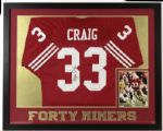 1983-90 Roger Craig #33 San Francisco 49ers Signed 35" x 43" Framed Jersey  (JSA)
