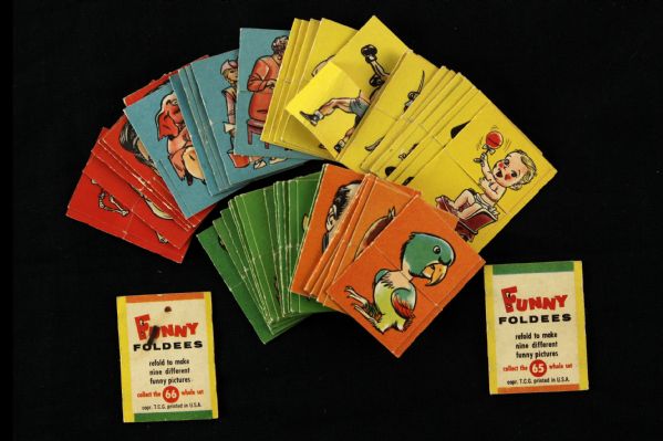 1949 - 1955 Topps Funny Foldees Partial Set (Lot of 40)