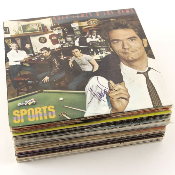 1970s-80s Signed Record Album Collection 45 Albums