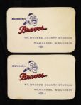 1961 Warren Spahn Milwaukee Braves Certification of Presence for Career Win #300 - Lot of 2